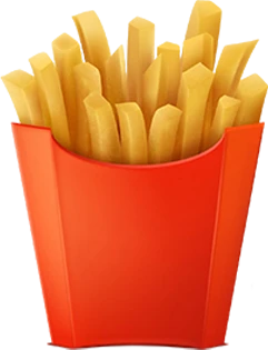 french fries red paper box